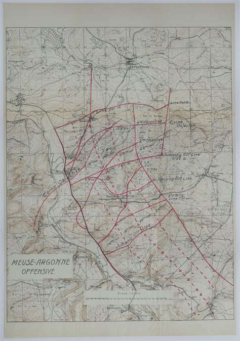 Map of the 1st Division During the Meuse-Argonne Offensive | Harry S ...