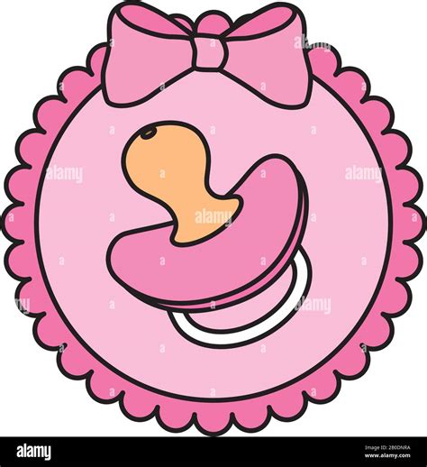 Baby Girl Pacifier Clip Art
