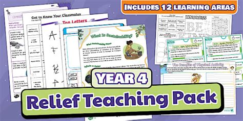 Year 4 Relief Teaching Pack | Low Prep Classroom Activities