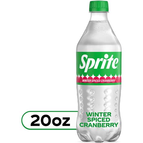 Sprite Winter Spiced Cranberry, Lemon Lime Soda Pop, 20 fl oz Bottle ...
