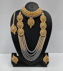 vaishnavi imitation Alloy Gold-plated Multicolor Jewellery Set Price in ...