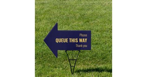 Image result for Queue This Way Sign
