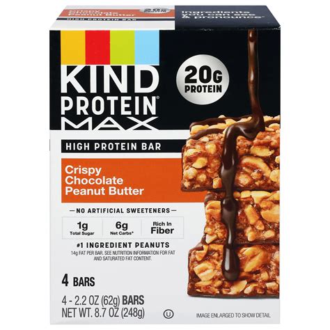 Kind 20g Protein Max Bars - Crispy Chocolate Peanut Butter - Shop ...