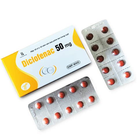Diclofenac 50mg - Công ty Dược Phẩm Trường Thọ