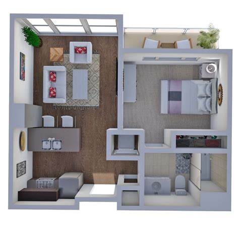 One Bedroom Apartment Floor Plan | www.cintronbeveragegroup.com