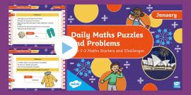 June F-2 Maths Puzzle and Problem Starters