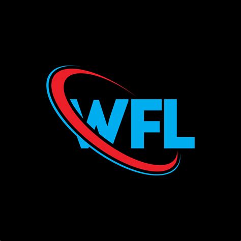 logotipo de la wfl. carta wfl. diseño del logotipo de la letra wfl ...