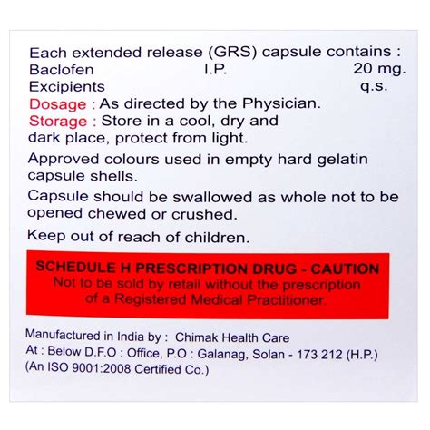 Bacfen XL 20 Tablet 10's Price, Uses, Side Effects, Composition ...