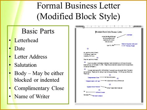 Modified Block Business Letter Format 的图像结果