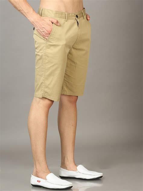 Shop Mens Classic Beige Shorts Online in India – Bushirt
