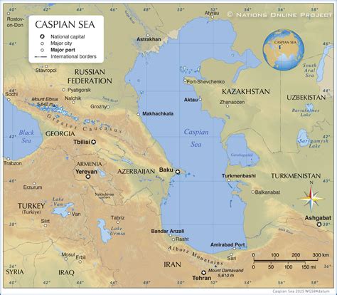Political Map of Caspian Sea - Nations Online Project