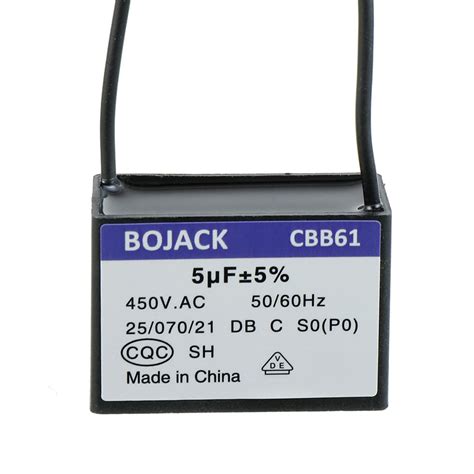 BOJACK CBB61 5 uF 450V AC Ceiling Fan Starting Capacitor for Compatible ...