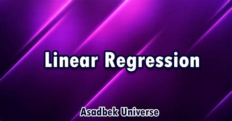 Linear Regression — Teletype