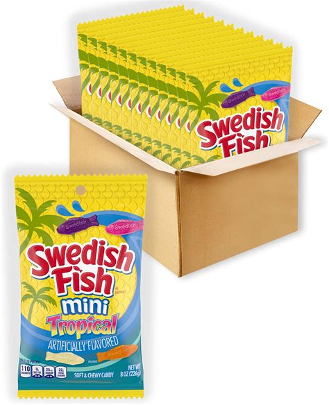 Amazon.com : SWEDISH FISH Mini Assorted Soft & Chewy Candy, Family Size ...