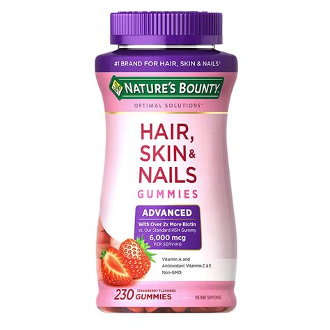 Amazon.com : Nature's Bounty Hair, Skin & Nails Rapid Gummies, Argan ...