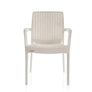 Varmora Esquire Heavy Plastic Chair (White)(1) : Amazon.in: Home & Kitchen
