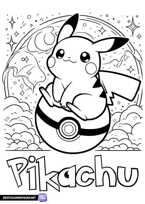 Pikachu Coloring Page Easy
