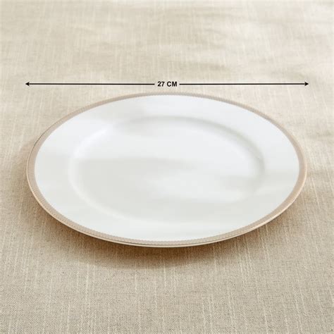 Buy Altius Gris Bone China Printed Dinner Plate - 27cm from Home Centre ...
