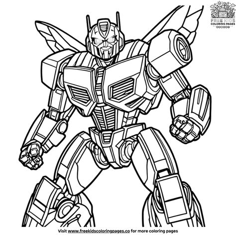 Bright Bumblebee Transformer Coloring Pages