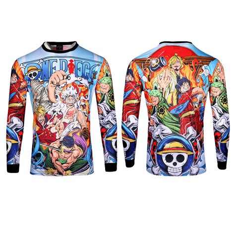 Anime One Piece Shirts Long Sleeve Motocycle Jersey Bike Motocross ...