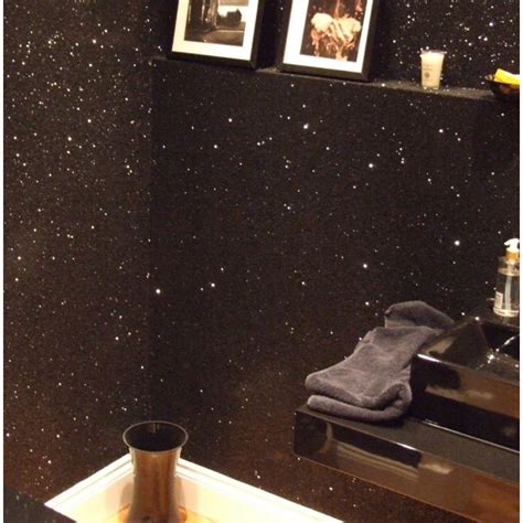 DIY Black Glitter Wall