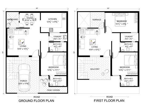 30x40 Duplex House Plans | Best 3 Bhk Duplex House Plan