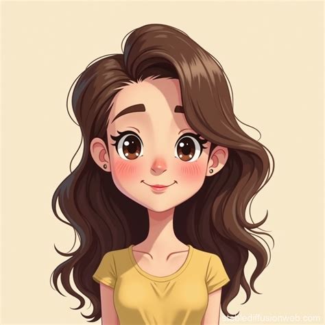 2D Cartoon Women Long Hair Characters | Stable Diffusion Online