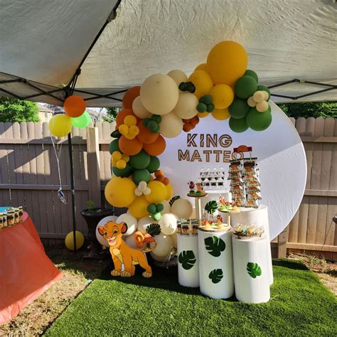 Lion Themed Birthday Party Setup