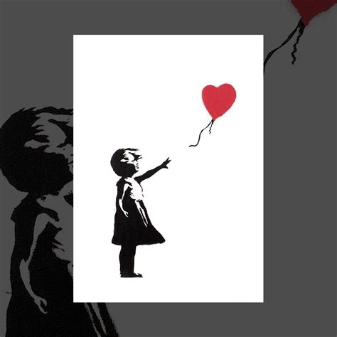 'Girl with Red Balloon' Banksy art print – Fishmob - Iconic NZ art prints