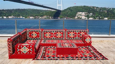 L Shaped Floor Sofa, Arabic Floor Seating Set, Turkish Floor Sofa ...