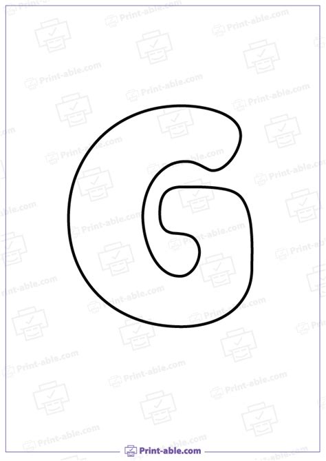 8 Free Bubble Letter G Printable