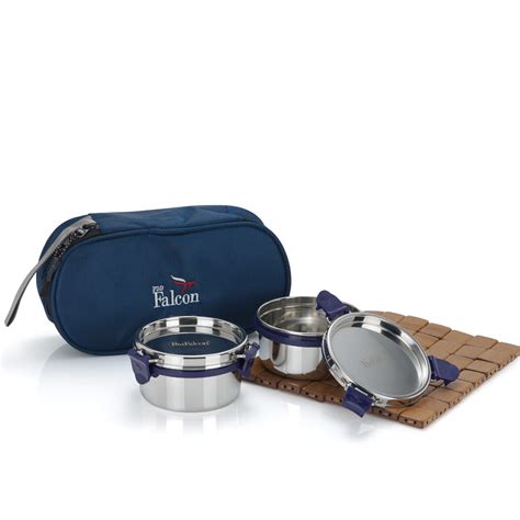 Pdd Falcon Steel Lunch Box Set of 2 Blue FP11005 - 600ml – PddFalcon