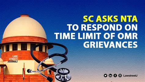 NEET UG 2024 SC asks NTA to respond to plea on time limit of OMR ...