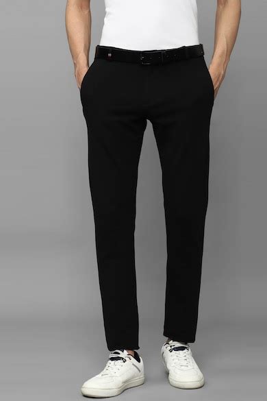 Buy Men Black Super Slim Fit Solid Flat Front Casual Trousers Online ...