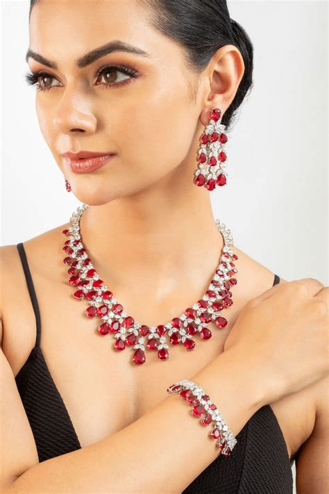 Necklace Set | Drape of Diamante – Soulaa
