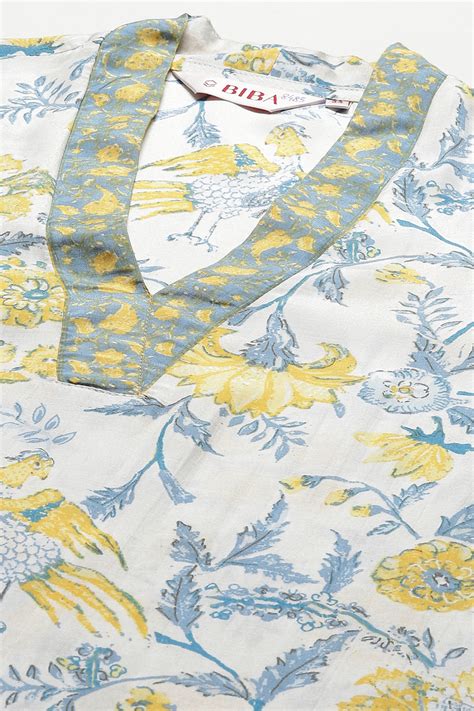 Yellow Cotton A-Line Kurta Palazzo Suit Set