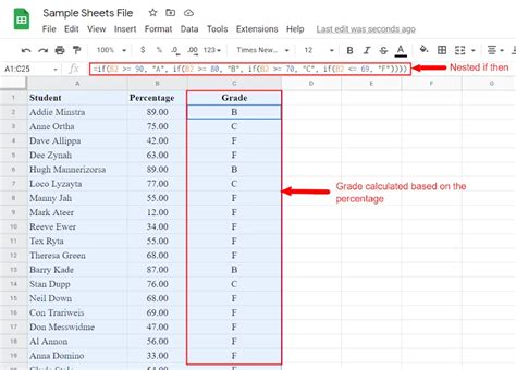 Image result for Google Sheets Nested IF