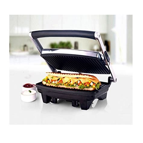 Borosil Jumbo 1000-Watt Grill Sandwich Maker (Black) - BGRILLSS22 ...