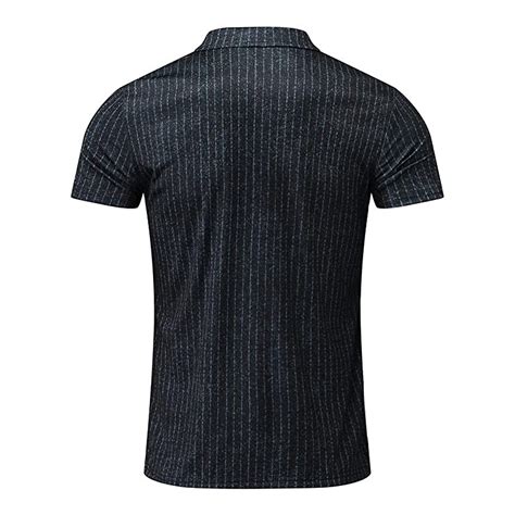 Striped Quarter Zip Polo // Black (XS) - Newvay Quarter Zip Polos ...