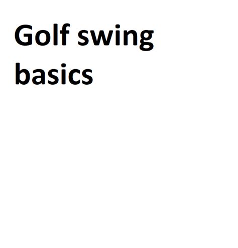 Basic Golf Swing Tips 的图像结果