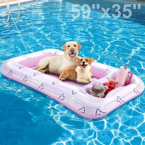 Dog Pool Float, Inflatable Pet Pool Floats for Medium Large Dogs Up to ...
