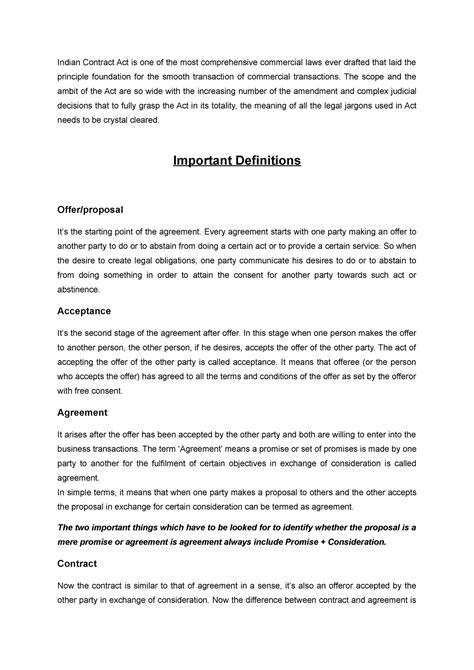 2.Important Definitions - Indian Contract Act is one of the most ...