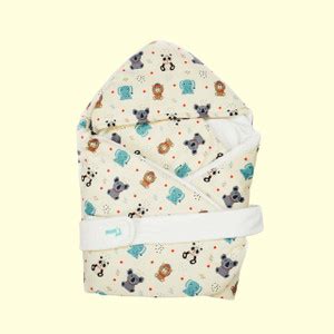 MP MOMSPET Solid, Cartoon Single Swaddling Baby Blanket for Mild Winter ...