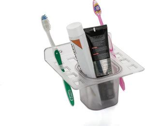 iSTAR 2 in 1 Wall Mount Toothpaste and Tooth Brush Holders of ABS ...