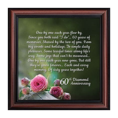 60th Anniversary Gifts, Diamond 60th Wedding Anniversary Grandparents ...
