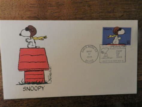 Snoopy 2001 First Day of Issue Stamp - Santa Rosa, California ...