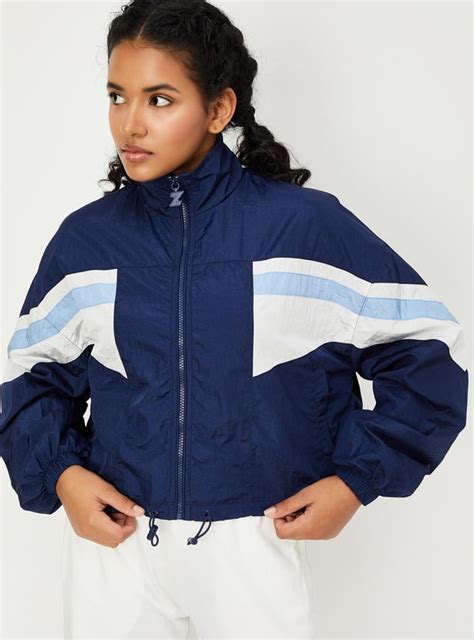 Buy Women Colourblocked Crop Jacket Online at just Rs. 1199.0 ...