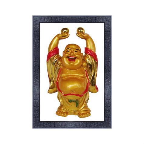 pnf Poster And Frames Laughing Buddha Wooden Photo Frame With Acrylic ...