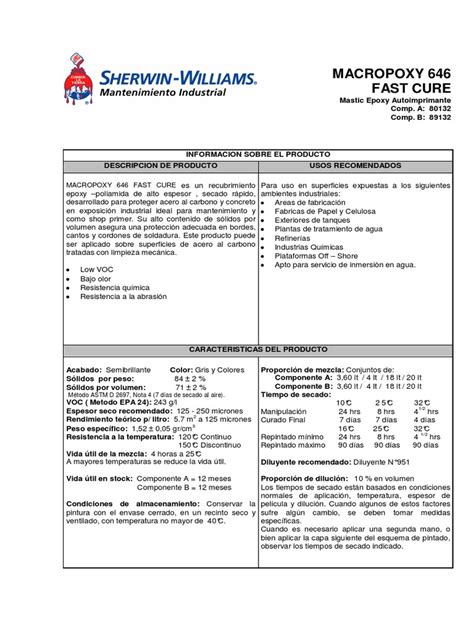 MACROPOXY-646-FAST-CURE.pdf | Acero | Pintar
