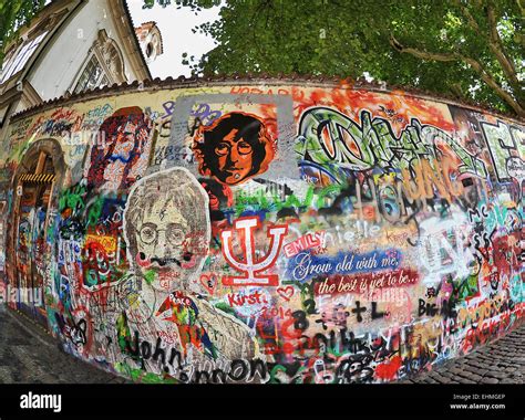John Lennon Wall in Prague Stock Photo - Alamy